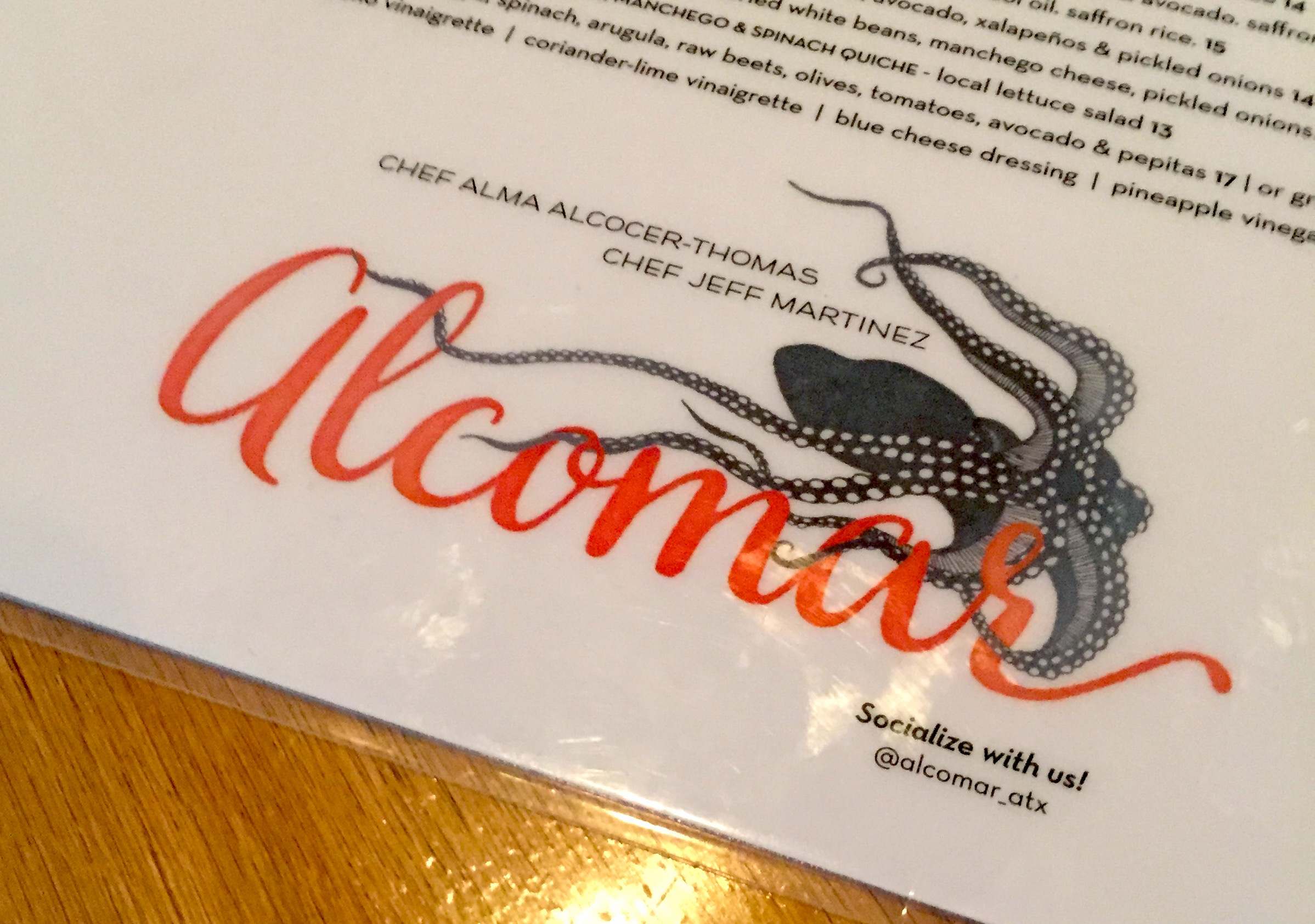 Alcomar menu snapshot